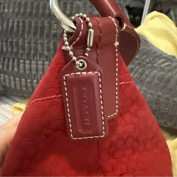 Coach Red signature y2k hobo Shoulder Bag - Picture 3 of 9